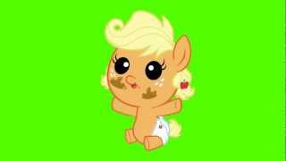 Baby Applejack - Green Screen Ponies
