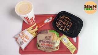 [BURGER KING] Menu Double Whooper with Cheese + King Waffle nappage chocolat