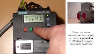 SIEMENS SINAMICS V20   vidéo 4) Mise en service de base