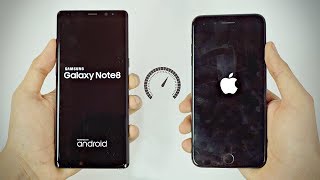 Samsung Galaxy Note 8 vs iPhone 7 Plus - Speed Test! (4K)