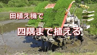 田植え機で四隅まで植える回り方  ヤンマーVP60RX