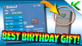 BEST BIRTHDAY PRESENT! RAINBOW BIDOOF! - Pokemon Brick Bronze