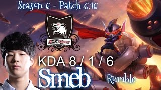 ROX Smeb RUMBLE vs JAX Top - Patch 6.16 KR Ranked | League of Legends
