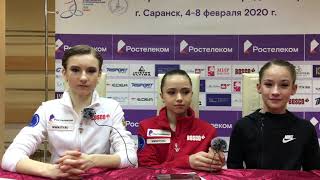 Камила Валиева, Дарья Усачева, Софья Акатьева. КП. Первенство России. Саранск. 2020