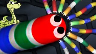 Slither.io – Детская Мульт игра про Червяка! Вырастили огромного Червя! #1