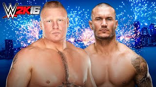 WWE SUMMERSLAM 2016 Brock Lesnar Vs Randy Orton  WWE2k16