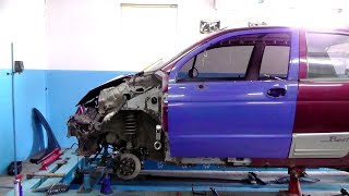 Daewoo Matiz Best. Вытяжка кузова. ДЕНЬ ВТОРОЙ..