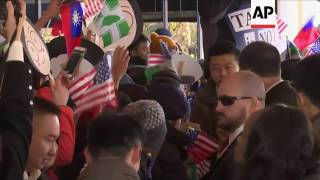 Taiwan's President Tsai arrives at Houston hotel