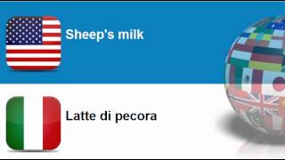 Learn Italian vocabulary #Topic = Farm animal products