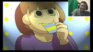 Undertale animation-High on tem flakes [music video] temmie reaction