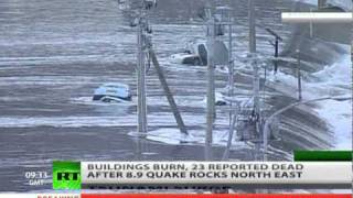 Scary footage: Tsunami waves raging, buildings burn after 8.9 Japan earthquake