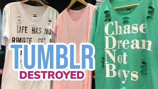 BRAS | T-SHIRT TUMBLR | DESTROYED NOVIDADES VAREJO E ATACADO