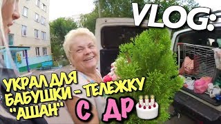 VLOG: С ДР? - УКРАЛ ДЛЯ БАБУШКИ ТЕЛЕЖКУ "АШАН" / Андрей Мартыненко