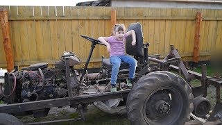 Самодельный трактор из деталей Жигулей