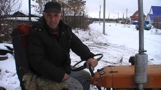 Зимняя эксплуатация мини трактора синтай 120