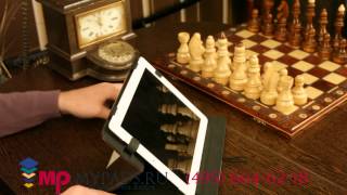 Чехол-обложка для RoverPad 3W9.4 3G коричневый кожаный "Deluxe"