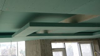 Потолок из ГКЛ без подвесов при помощи фрезерования