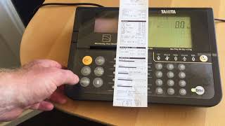 Tanita DC360 indstilling