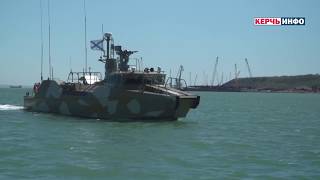 Спецподразделения Черноморского флота и ФСБ России на страже Керченского моста