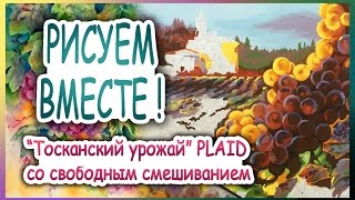 Рисуем вместе! Свободное смешивание на картоне? Плэйд "Тосканский урожай" Plaid