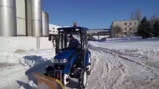 Минитрактор ДТЗ 4244 и снег