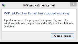 Fix League of Legends PVP.net Patcher Kernel