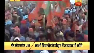 UP Polls: PM Modi's road show amid chants of 'Modi-Modi'
