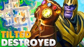 TILTED TOWERS DESTROYED BY THANOS | Fortnite: Battle Royale