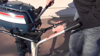 Запуск лодочного мотора ,,YAMAHA  3,5 АС,, (642)