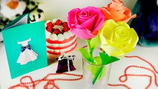 РОЗА ИЗ БУМАГИ, КАК НАСТОЯЩАЯ | СВОИМИ РУКАМИ | Цветы из бумаги