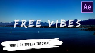 Write-On Brush Stroke Text Title Effect  - After Effects Easy Tutorial