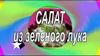 Салат из зеленого пера лука со сметаной. Отличная закуска из зеленого пера репчатого лука.