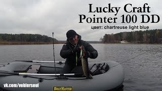 Щука на диповый воблер  Pointer 100 DD от Lucky Craft.