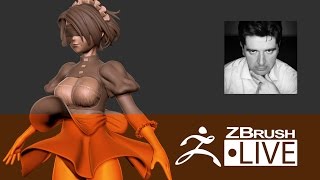 2B from NieR Automata #4: (Part 2) Clothes - Fan Art sculpting with ZBrush