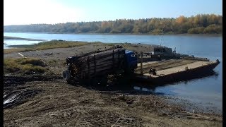 Паром через р. Вишеру Лесовозы Красновишерск