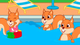 Famille d'Écureuil - Bouée De Sauvetage Pour Nager Animé 2021 en Français