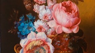Уроки живописи. Натюрморт с цветами. Часть 1. Still life with flowers