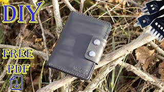 [DIY] Портмоне для водителей из натуральной кожи crazy horse чёрного цвета. Бесплатная выкройка PDF.