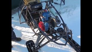 Самодельный снегоход с двигателем ПД-8