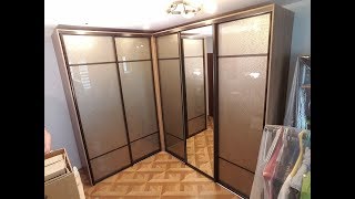 Обзор углового шкафа-купе. Зеркало "Надир бронза".