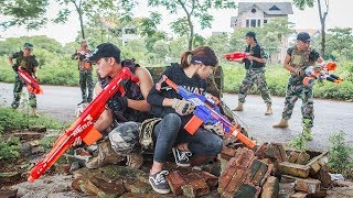 LTT Nerf War : SEAL X Warriors Nerf Guns Fight Criminal Group Rescue Captain Girl Warriors