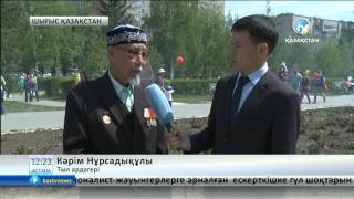 Өскеменнің орталық алаңында әскери шеру өтуде