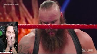 WWE Raw 4/24/17 Braun vs Kalisto DUMPSTER MATCH
