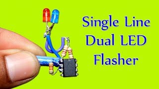 Simple Single Line Dual LED Flasher