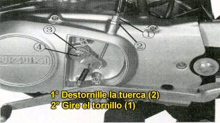 Como regular el embrague de motos Suzuki Ax100 [HD]