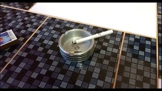 пепельница из поршня на токарном станке /  Ashtray of the piston on the lathe