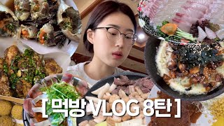 먹방 VLOG 8탄 조각조각 입짧은 먹방 모음집 (맛초킹,치즈볼,싸이버거,회모둠,멍게,해삼,곱창,대창,간장게장 등등) mukbang vlog