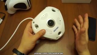 360 VR IP-камера ESCAM Shark QP180 (960p) fisheye WIFI