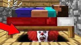 Страшный КЛОУН ТЕПЕРЬ ЖИВЕТ ПОД КРОВАТЬЮ НУБА В Майнкрафт ! НУБ MINECRAFT троллинг Мультик