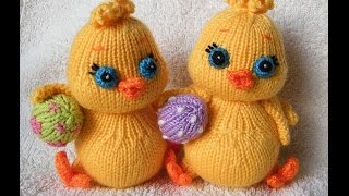 Детское вязание  Красивая вязаная спицами игрушка